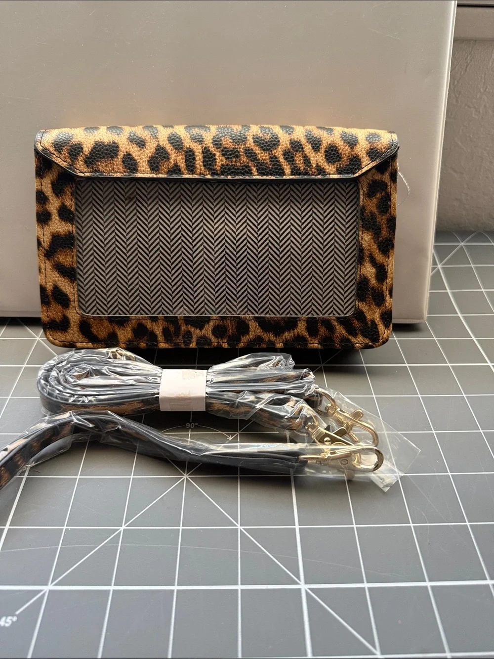 Leopard Print Satchel Crossbody - Brown Leopard